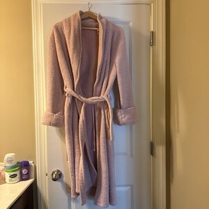 thick soft pink bathrobe old navy size s